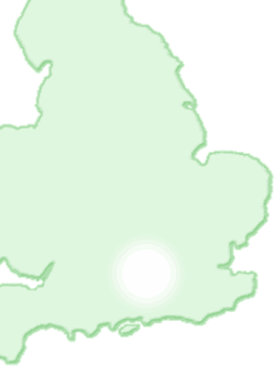 Map of the South of England, highlighting Reading and Maidenhead